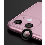 Apple iPhone 12 ile uyumlu Kamera Lens Koruyucu Çerçeveli Koruyucu CL-07 Siyah