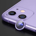 Apple iPhone 12 Mini ile uyumlu Kamera Lens Koruyucu Çerçeveli Koruyucu CL-07 Mor