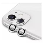 Apple iPhone 12 Mini Kamera Koruyucu Lens Mercek Metal Çerçeveli 2li Set Gümüş Gri - Silver