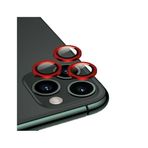 Apple iPhone 12 Pro ile uyumlu Kamera Lens Koruyucu Çerçeveli Koruyucu CL-02 Kırmızı