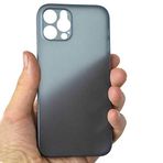 Apple iPhone 12 Pro ile uyumlu Kılıf A+ Ultra İnce Sert Kapak Saks Mavi