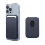 Apple iPhone 12 Pro Max 6.7'' Deri Cüzdan MagSafe Lacivert
