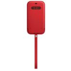 Apple İphone 12 Pro Max İçin Product Red Magsafe Özellikli Deri Kılıf