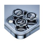 Apple iPhone 12 Pro Max ile uyumlu Kamera Lens Koruyucu Çerçeveli Koruyucu CL-02 Lacivert