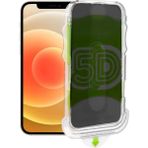 Apple iPhone 12 Pro Max Uyumlu Kolay Uygulama Aparatlı Siyah Çerçeveli Tam Kapatan Hayalet Cam Ekran Koruyucu