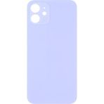 Apple İphone 12 Uyumlu, Cam Arka Pil Batarya Kapağı - Lens Hariç Eflatun