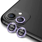 Apple iPhone 12 Zore CL-12 Premium Safir Parmak İzi Bırakmayan Anti-Reflective Kamera Lens Koruyucu Lila
