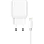 Apple iPhone 13 Pro Max Ile Uyumlu Q.c 3.0 18W Şarj Adaptörü ve Lightning Kablo MCH15 - Beyaz