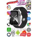 Apple iPhone 13 Pro Max Uyumlu Akıllı Saat Watch 9 Max+2024 45mm Kordon Hediyeli Amoled Ekran