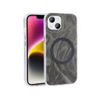 Apple İphone 14 Kılıf M-Safe Şarj Özellikli Fırça Boya Desenli Zore Palet Kapak