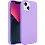 Apple iPhone 14 Plus Kılıf 6.7’ Içi Kadife Lansman Silikon Kılıf Şok Emici Full Kasa Koruma Sağlayan Kılıf Lila Renk - Liquid Silicone Case Compatible with iPhone 14 Plus inch Gel Rubber Full Body Protection Cover Case Drop Protection Case