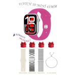 Apple İphone 14 Plus Uyumlu Pembe Akıllı Saat Watch 10 Mini Kordon Hediyeli Amoled Ekran 41Mm