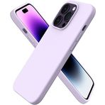 Apple iPhone 14 Pro Max Kılıf 6.7 ile Uyumlu, Uruchi İnce Sıvı Silikon 3 Katmanlı Tam Kaplamalı Yumuşak Jel Kauçuk Kılıf Kapak, Lila