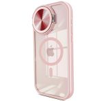Apple İphone 14 Pro Max Kılıf Teleskop Lens Magsafe Silikon Kapak - Pembe