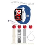 Apple İphone 14 Uyumlu Mavi Akıllı Saat Watch 10 Mini Kordon Hediyeli Amoled Ekran 41Mm