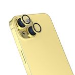 Apple iPhone 15 ile uyumlu Işık Kırılmasını Önleyen Kamera Lens Koruyucu CL-13 Sarı