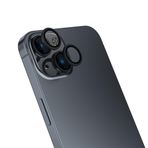 Apple iPhone 15 ile uyumlu Işık Kırılmasını Önleyen Kamera Lens Koruyucu CL-13 Siyah