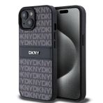 Apple İphone 15 Kılıf DKNY Orjinal Lisanslı 3D Yazılı Repeat Texture Pattern Kapak