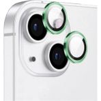 Apple iPhone 15 Plus Uyumlu Zore Cl-12 Premium Safir Parmak Izi Bırakmayan Anti-Reflective Kamera Lens Koruyucu - Açık Yeşil