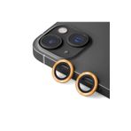 Apple iPhone 15 Plus Uyumlu Zore CL-12 Premium Safir Parmak İzi Bırakmayan Anti-Reflective Kamera Lens Koruyucu Turuncu