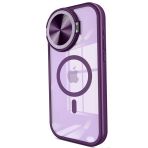 Apple İphone 15 Pro Kılıf Teleskop Lens Magsafe Silikon Kapak - Derin Mor