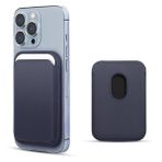 Apple iPhone 15 Pro Max 6.7'' Deri Cüzdan MagSafe Lacivert