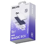Apple Iphone 15 Pro Max Bilvis 5In1 5D Magic Hayalet Cam Ekran Koruyucu - Siyah-(5796)