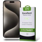 Apple İphone 15 Pro Max İle Uyumlu Temperli Ekran Koruyucu Kırılmaz Cam Ekonomik 5'li Paket
