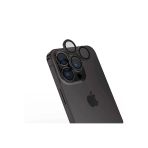 Apple İphone 15 Pro Max Kamera Lens Koruyucu Kolay Takma Aparatlı Ultra Korumalı (Cl-15) Siyah