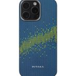 Apple iPhone 15 Pro Max Kılıf Magsafe Şarj Özellikli Lumintex Teknolojili Fosforlu Özellikli Aramid Fiber Pitaka Tactile Woven Starpeak Serisi Milky Way Galaxy Kapak