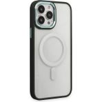 Apple iPhone 15 Pro Max Kılıf Room Magneticsafe Silikon - Köknar Yeşili - Renkli