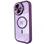 Apple İphone 15 Pro Max Kılıf Teleskop Lens Magsafe Silikon Kapak - Derin Mor