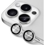Apple iPhone 15 Pro Max Parmak Izi Bırakmayan Safir Anti-Reflective Sapphire Vault Kamera Lens Koruyucu - Gümüş