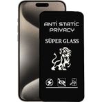 Apple İphone 15 Pro Max Uyumlu Tam Kaplayan Anti Statik Görünmez Safir Ekran Koruyucu Hayalet Cam