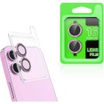 Apple iPhone 16 / 16 Plus Uyumlu Premium Darbelere Dayanıklı Kamera Lens Koruyucu - Pembe