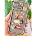 Apple iPhone 16 Pro Kılıf Tasarımlı Desenli Kamera Korumalı Ayıcık Kahve Yumuşak Silikon Kapak - Cute Coco