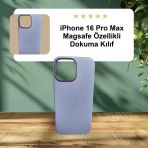 Apple İphone 16 Pro Max Için Magsafe Özellikli Tech Dokuma Kılıf Mor T10529