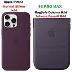 Apple iPhone 16 PRO MAX için MagSafe özellikli Tech Dokuma Kılıf MOR