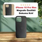 Apple iPhone 16 PRO MAX için MagSafe özellikli Tech Dokuma Kılıf SİYAH
