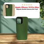 Apple iPhone 16 PRO MAX için MagSafe özellikli Tech Dokuma Kılıf YEŞİL