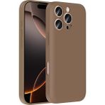 Apple iPhone 16 Pro Max Kılıf Kamera Korumalı Gizli Kartlık Hazneli Zr-Vitra - Kahverengi