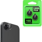 Apple Iphone 16E Uyumlu Premium Darbelere Dayanıklı Kamera Lens Koruyucu (2 Adet) - Siyah - Apple İphone 16E