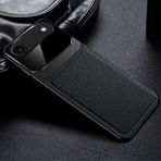 Apple iPhone 17 Air Uyumlu Kılıf Zebana Lens Deri Kılıf Siyah