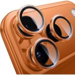 Apple iPhone 17 Pro / 17 Pro Max Uyumlu Premium Darbelere Dayanıklı Kamera Lens Koruyucu - Turuncu