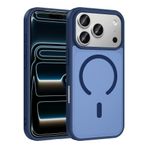 Apple iPhone 17 Pro Max ile uyumlu Kılıf M-safe Şarj Özellikli Mat Babet Kapak Mavi