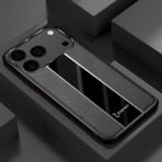 Apple iPhone 17 Pro Uyumlu Kılıf Zebana Premium Deri Kılıf Siyah