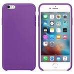 Apple iPhone 6s Plus Altı Açık Liquit Lansman Silikon Glayöl Moru