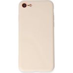 Apple iPhone 7 Kılıf First Silikon - Krem - 1 - Renkli