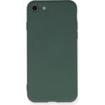 Apple iPhone 7 Kılıf Nano Içi Kadife Silikon - Koyu Yeşil - 1 - Renkli