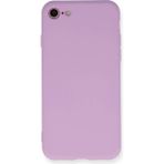 Apple iPhone 7 Kılıf Nano Içi Kadife Silikon - Lila - 1 - Renkli